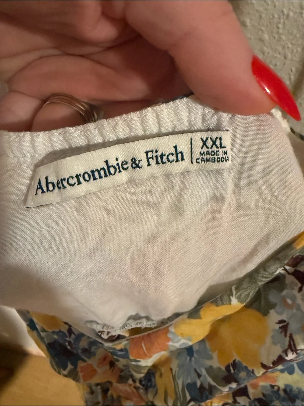 ABERCROMBIE & FITCH FLORAL CUT OUT MAXI DRESS XXL